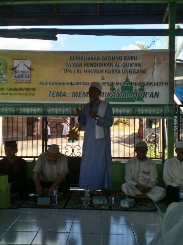 Isra Mi'raj dan Peresmian Gedung Baru Rumah Tahfidz Al-Hikmah
